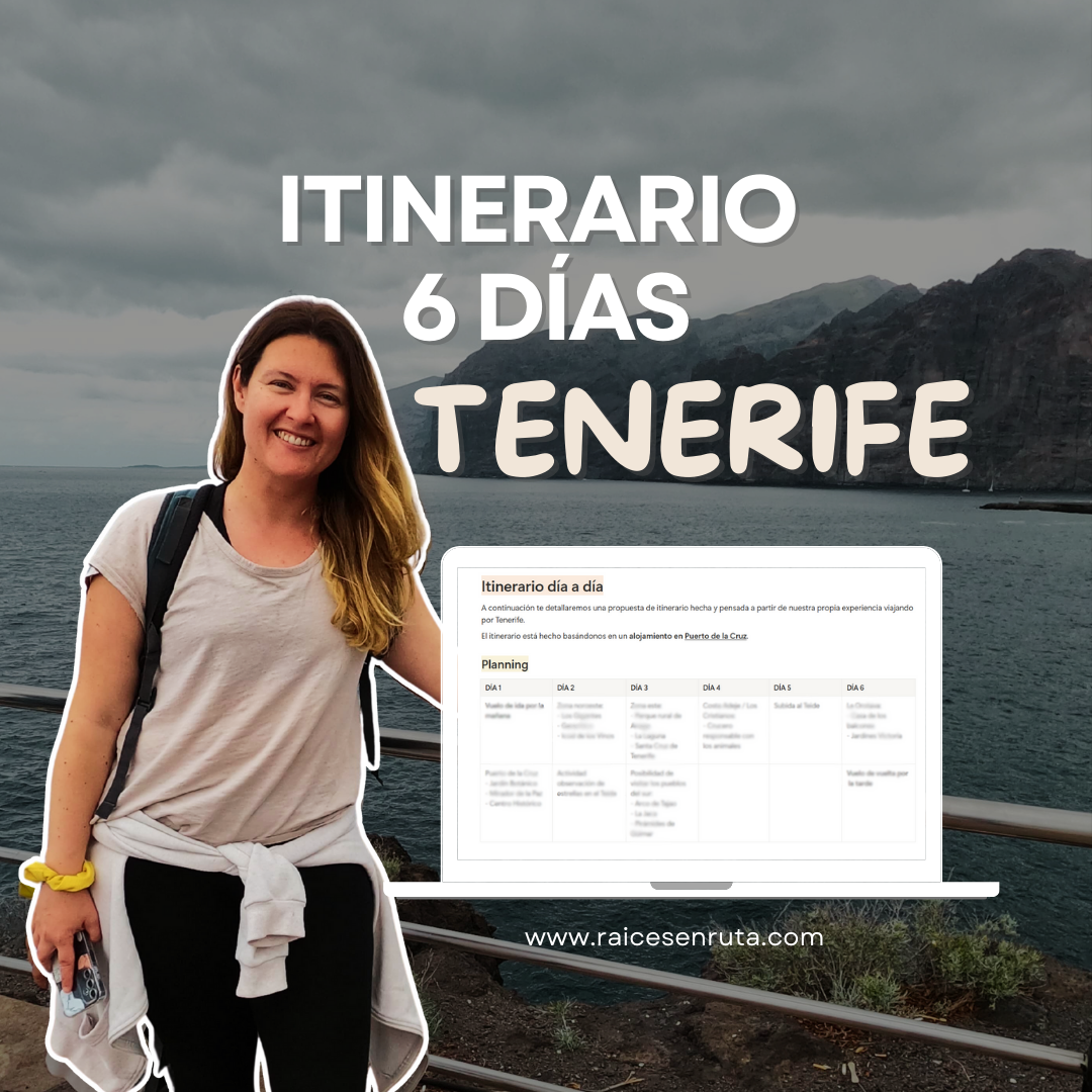Artículo Etsy - Itinerario 6 días Tenerife