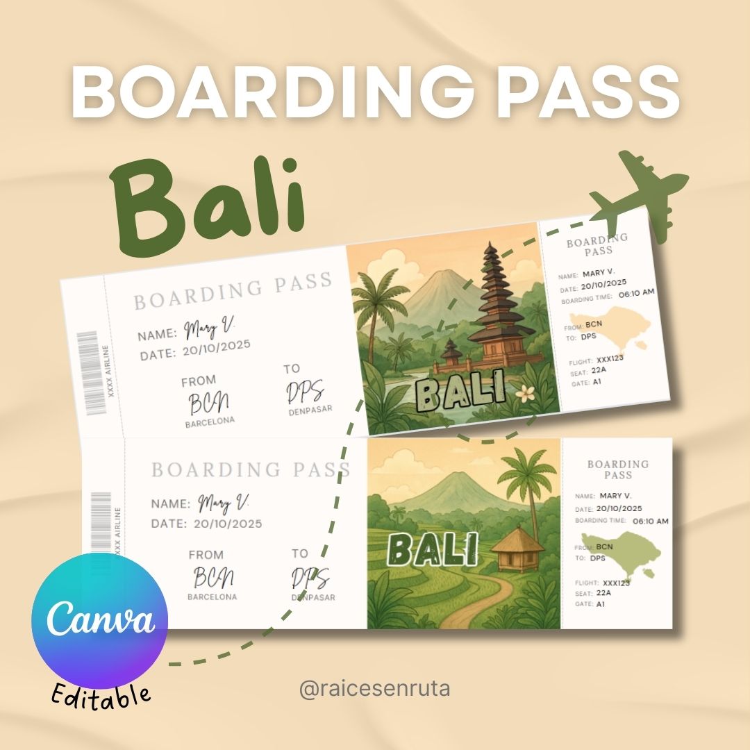 Boarding Pass Bali - viajar a Bali - pemuteran bali