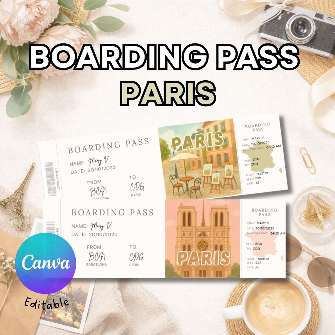 boarding pass París - París vuelos