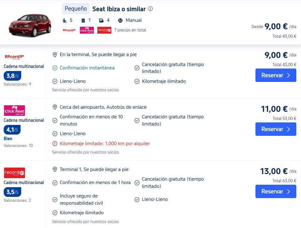 los mejores comparadores y buscadores de alquiler de coches - trip.com