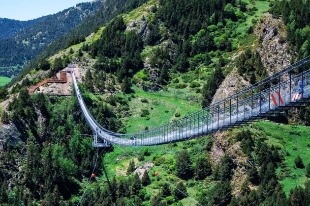 Puente tibetano - Puente tibetano de Andorra